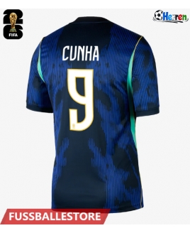 Günstige Brasilien Matheus Cunha #9 Auswärtstrikot WM 2026 Kurzarm